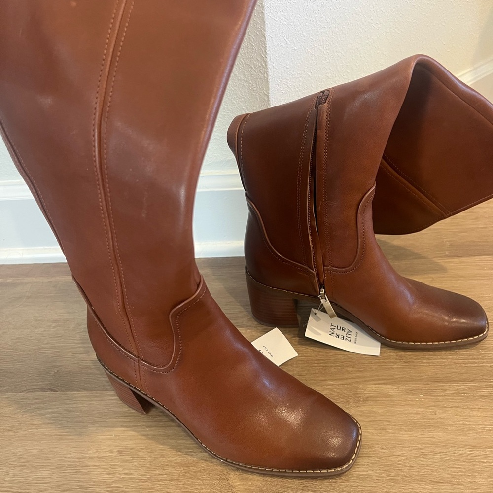 Naturalizer Brown Heeled Boots - wide width!!!